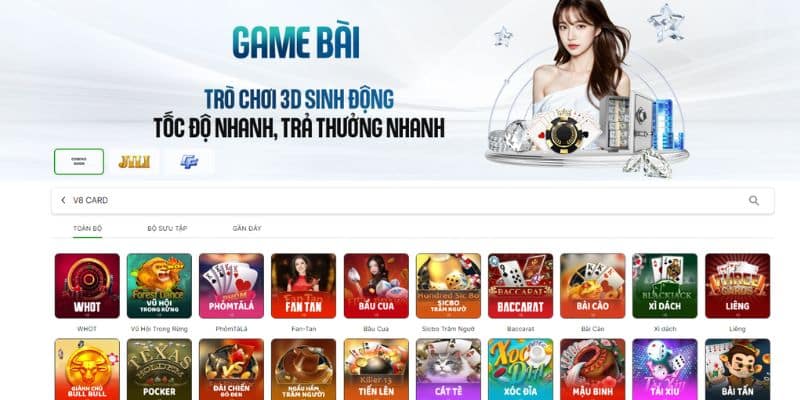 Game bài đổi thưởng trực tuyến tại trang web